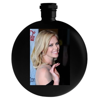 Charlize Theron Round Flask