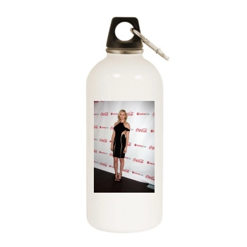 Charlize Theron White Water Bottle With Carabiner