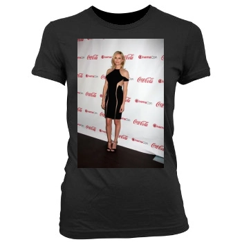 Charlize Theron Women's Junior Cut Crewneck T-Shirt