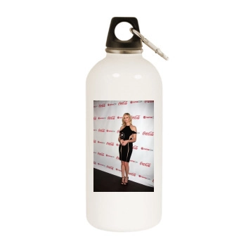 Charlize Theron White Water Bottle With Carabiner