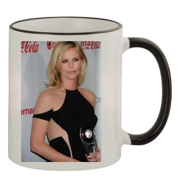 Charlize Theron 11oz Colored Rim & Handle Mug