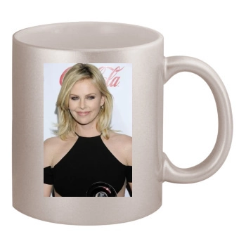 Charlize Theron 11oz Metallic Silver Mug