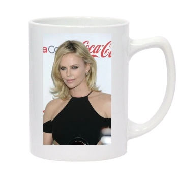 Charlize Theron 14oz White Statesman Mug