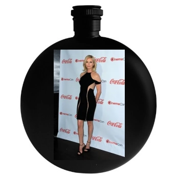 Charlize Theron Round Flask