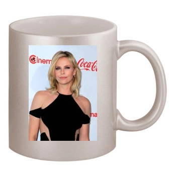 Charlize Theron 11oz Metallic Silver Mug