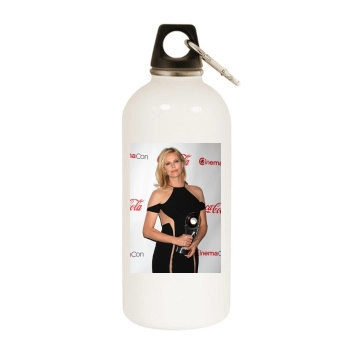 Charlize Theron White Water Bottle With Carabiner