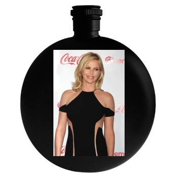 Charlize Theron Round Flask