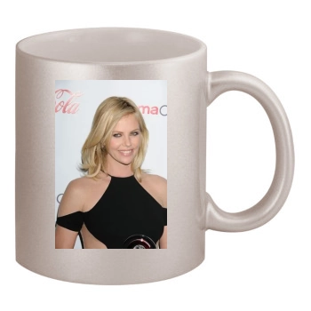 Charlize Theron 11oz Metallic Silver Mug