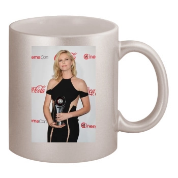 Charlize Theron 11oz Metallic Silver Mug