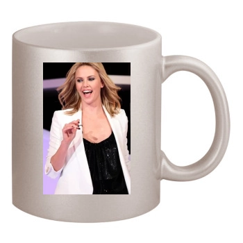 Charlize Theron 11oz Metallic Silver Mug