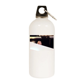 Charlize Theron White Water Bottle With Carabiner