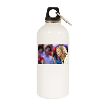 Charlize Theron White Water Bottle With Carabiner