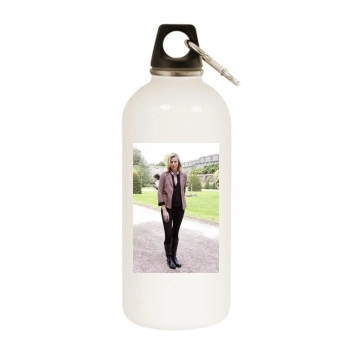 Charlize Theron White Water Bottle With Carabiner