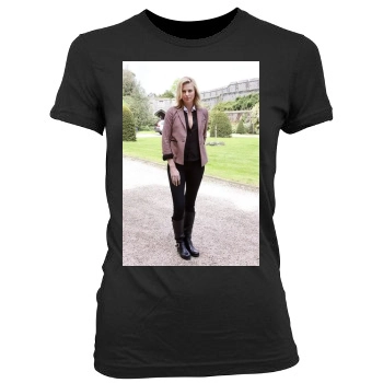 Charlize Theron Women's Junior Cut Crewneck T-Shirt