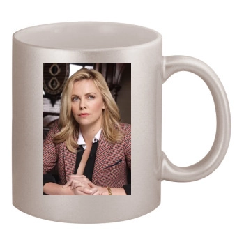 Charlize Theron 11oz Metallic Silver Mug