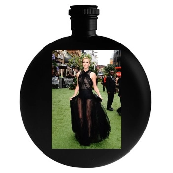 Charlize Theron Round Flask