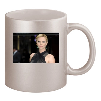 Charlize Theron 11oz Metallic Silver Mug