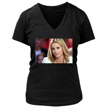 Charlize Theron Women's Deep V-Neck TShirt