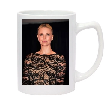 Charlize Theron 14oz White Statesman Mug