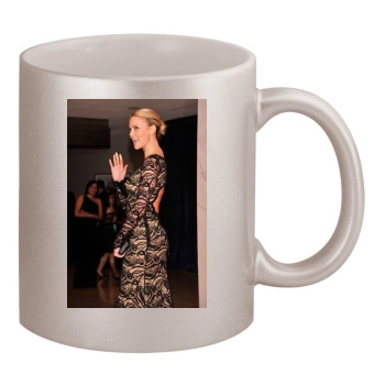 Charlize Theron 11oz Metallic Silver Mug