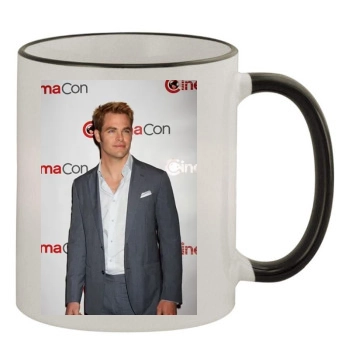 Chris Pine 11oz Colored Rim & Handle Mug