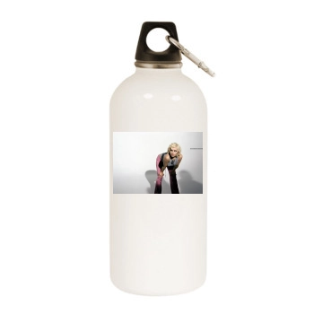 Christina Aguilera White Water Bottle With Carabiner