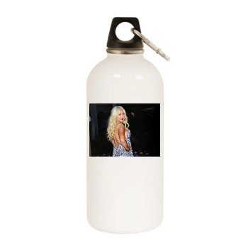 Christina Aguilera White Water Bottle With Carabiner