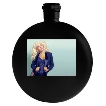 Christina Aguilera Round Flask