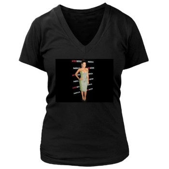 Christina Milian Women's Deep V-Neck TShirt