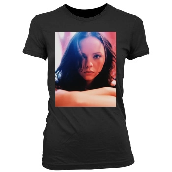 Christina Ricci Women's Junior Cut Crewneck T-Shirt