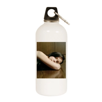 Christina Ricci White Water Bottle With Carabiner