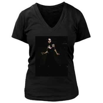 Christina Ricci Women's Deep V-Neck TShirt