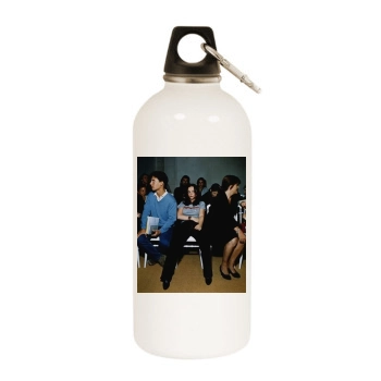 Christina Ricci White Water Bottle With Carabiner