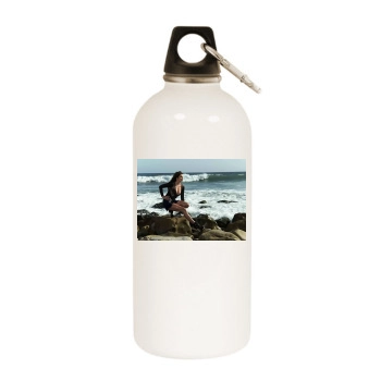 Cindy Crawford White Water Bottle With Carabiner