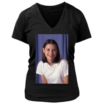 Claire Danes Women's Deep V-Neck TShirt