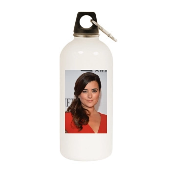 Cote De Pablo White Water Bottle With Carabiner