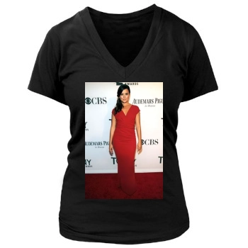 Cote De Pablo Women's Deep V-Neck TShirt