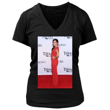 Cote De Pablo Women's Deep V-Neck TShirt