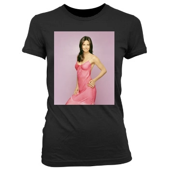 Courteney Cox Women's Junior Cut Crewneck T-Shirt