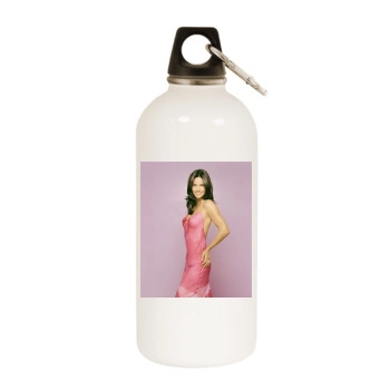 Courteney Cox White Water Bottle With Carabiner