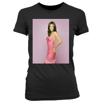 Courteney Cox Women's Junior Cut Crewneck T-Shirt