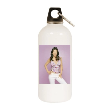 Courteney Cox White Water Bottle With Carabiner