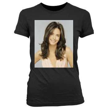 Courteney Cox Women's Junior Cut Crewneck T-Shirt