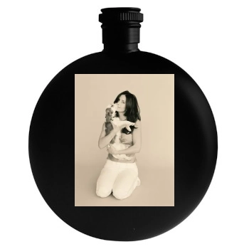 Courteney Cox Round Flask