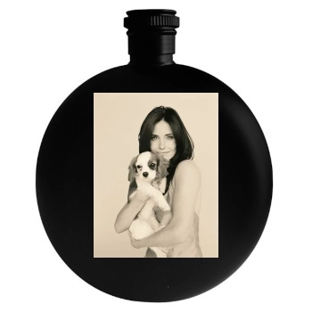 Courteney Cox Round Flask