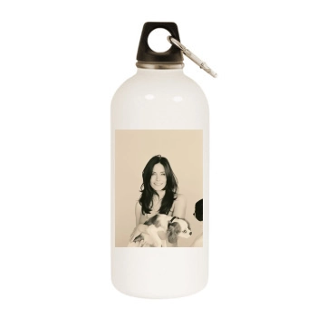 Courteney Cox White Water Bottle With Carabiner