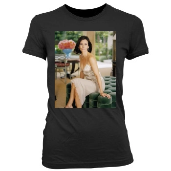 Courteney Cox Women's Junior Cut Crewneck T-Shirt