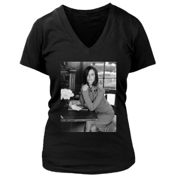 Courteney Cox Women's Deep V-Neck TShirt