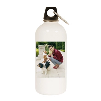 Courteney Cox White Water Bottle With Carabiner