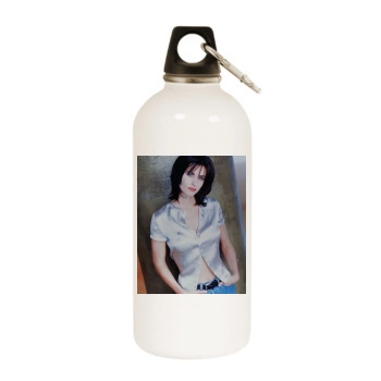 Courteney Cox White Water Bottle With Carabiner